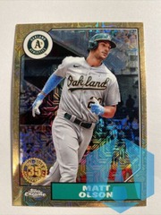 Matt Olson 2022 Topps Chrome 1987 Mojo Refractor #T87C-51 Oakland